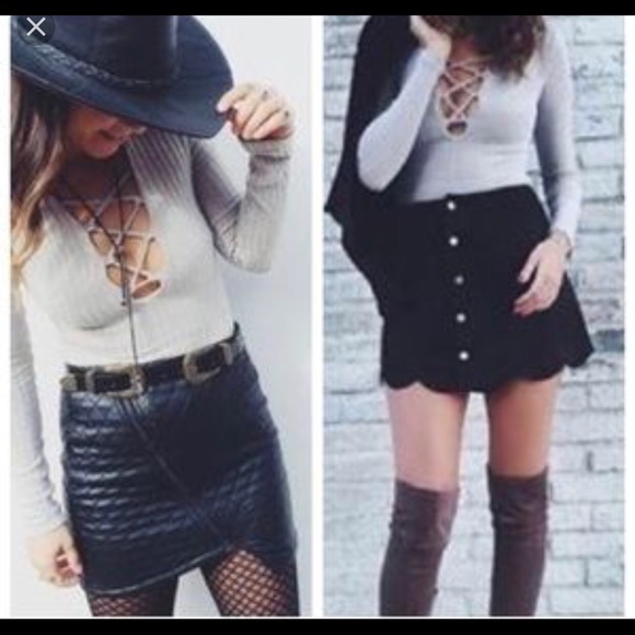 Rumor Gray Bodysuit from LF - Picture 1 of 6